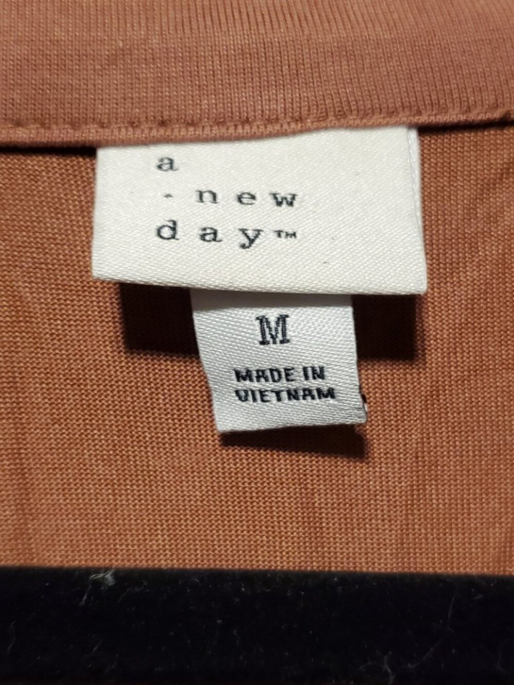 Rust Split-Neck Utility Popover Blouse - Picture 3 of 3
